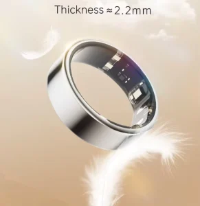 Ultra-slim Titanium Alloy Smart Ring Built-in Sensors Waterproof Model X6 All Day Health & Sleep Monitoring with Heart Rate