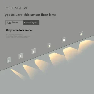 Ultra-thin 86-type Embedded Magnetic Suction LED Induction Light Stair Step Corner Intelligent Human Body 1W Night Light 85-265V