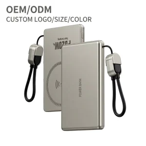 Ultra thin Alloy Magnetic Wireless Power Bank PD 20W Fast Charging 10000 MAh Compact Portable Phone Charger Mobile Power Supply