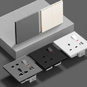 Ultra-thin PC Wall Socket with 2 Type-C Ports 20/40A High Power WiFi Enabled IP53 Rated Voice App Remote Control