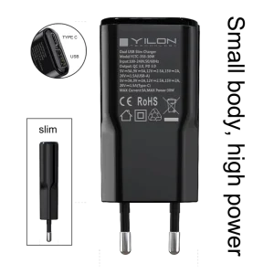 Ultra thin Portable Mobile Power Super Fast Charger EU Plug for Iphone Samsung