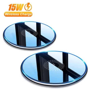 Ultra-thin Type-C Fast Charging 15W Fast Wireless Charger Portable 15w Mobile Phone Universal Smart Wireless Charger Pad