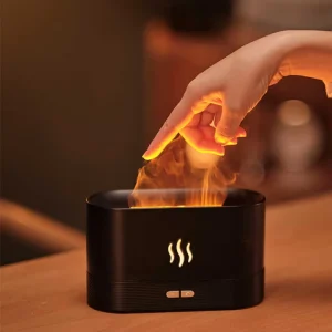 Ultrasonic Air Humidifier 3D Flame Essential Oil Aroma Diffuser Portable Cool Mist Aroma Diffuser With LED Night Light for Home