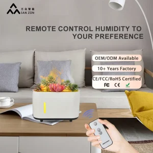 Ultrasonic Cool Mist Humidifier with Artificial Plant Design 240ml for Home Office Use Bulk Order