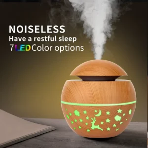 Ultrasonic Humidifier 7 Color LED Night Light Noiseless Star Moon Design Cool Mist for Household Bedroom