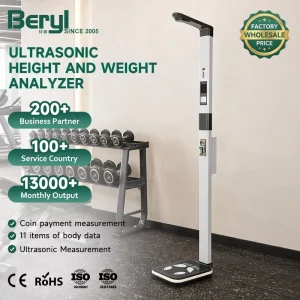 Ultrasound Intelligent Voice Coin Operation Height and Weight Scale Health Checkup Machine Body Fat Measuring Scales