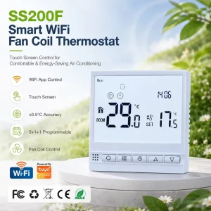 Underfloor Heating Thermostat Smart WiFi 16A Programmable Fire Resistant Eco Friendly Room Temperature Controller