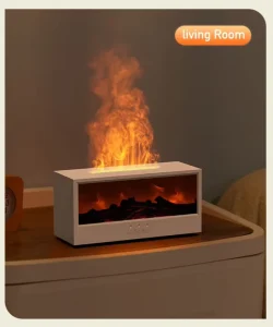 Unique European Style Aromatherapy Diffuser Ultrasonic Cool Mist Humidifier Imitation Fireplace Cabinet Flame Fragrance Diffuser