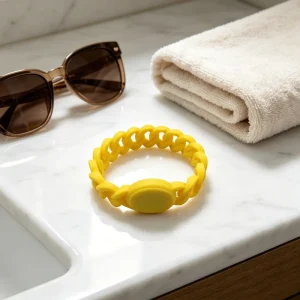 Unique Twist Link Hemp Shaped RFID Silicone Wristband Bracelet for Access Control