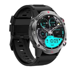 Unisex Outdoor Sports Smart Watch with AMOLED Display Alloy Case Touchscreen Alarm Clock & Sleep Tracker Big Battery