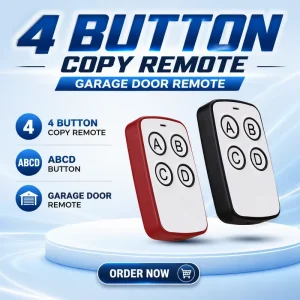 Universal 4 Buttons Remote Control Learning Replicate Code Duplicator Car Light Smart Home Appliance Remote Control