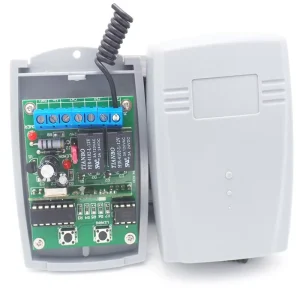 Universal 433MHz RF Remote Receiver LED Indicator Automatic Control Switch 100m Range Plastic Silicone for Smart Garage Door
