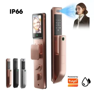Universal 6068 Mortise Smart Lock IP66 Waterproof 3D Face ID Video Intercom Biometric Fingerprint Security Gate Lock