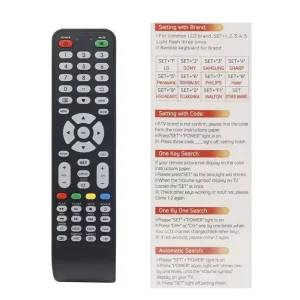 Universal CRC 1210V Remote Control for All Brands Smart TV Remote Control with Comfortable Use for LED LCD TV Fixed Code