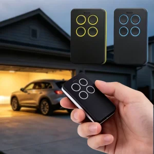 Universal Design 315MHz RF Remote Control 4 Channel Blue Ring Buttons 433MHz Wireless Transmitter for Industrial Warehouse Gate