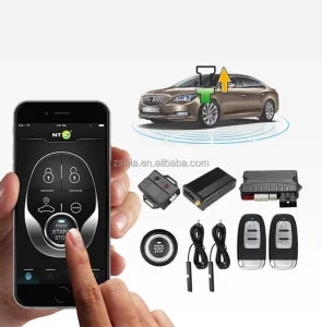 Universal PKE Vehicle 4G GPS LTE Tracker Alarm System with App Control Remote Starter Push Star Stop Button Auto Electronics