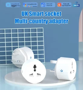 Universal Plug Travel Socket Graffiti WiFi Smart Socket UK US Plug to Universal Socket Timer Switch and Voice Control