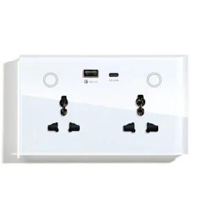 Universal Wifi Zigbee Smart Plug In Wall Socket Power Outlets GIET USB Type C Charger 147 Type Works with Tuya Alexa Google Home