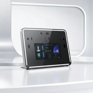 User-Friendly Connected Aluminum Alloy Plug Powered Desktop Lifestyle Trend Visualization AI Wellness Mirror Office