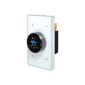 V Touch Volume Control Wall Amplifier with Color Display Bluetooth FM AUX USB Doorbell Trigger & 2 Zone Output