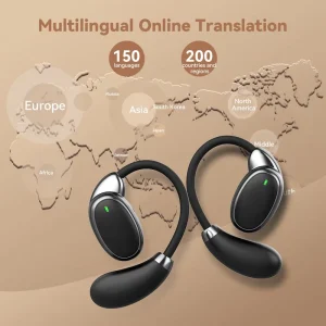 V18 Smart Translator Earbuds Wireless Headphones Real Time AI Open Ear Language Translation