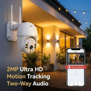 V380 2MP WiFi CCTV Camera IP66 Waterproof Two Way Audio Full Color Night Vision Smart PTZ Indoor Outdoor Security IP Camera
