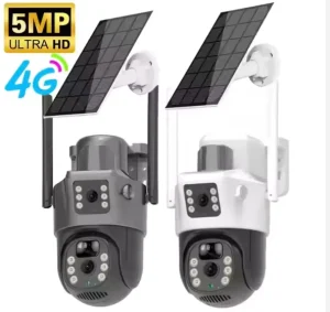V380 Pro Solar Powered Security PTZ CCTV Camera Dual Lens Wireless Outdoor WiFi 4G Sim Card Solar Camera