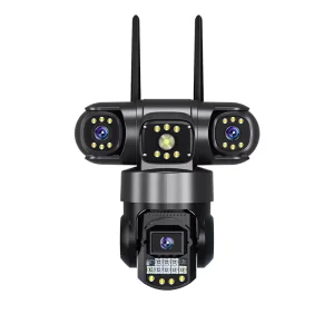 V380 Three lens 4G Panoramic cctv Smartphone Remote HD Smart Wi Fi Waterproof Gimbal 360 degree Camera Motion Detection