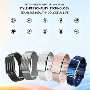V5 Lightweight Smart Bracelet Health Tracking All day Fitness Monitor Wireless Charging Power Bank 24 7 Wearable for Unisex