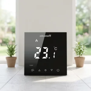 V5-PW PC Touch Buttons WiFi Enabled Weekly Programmable Smart Thermostat for Hotel Apartment Use with Water Underfloor Heating