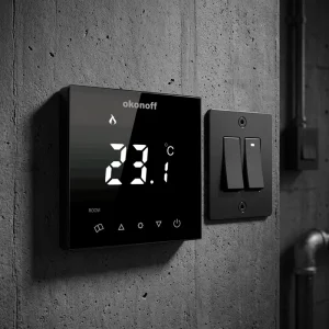 V5-PW PC Touch Buttons WiFi Enabled Weekly Programmable Smart Thermostat for Hotel Apartment Use with Water Underfloor Heating