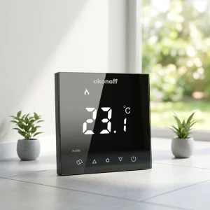 V5-PW PC Touch Buttons WiFi Enabled Weekly Programmable Smart Thermostat for Hotel Apartment Use with Water Underfloor Heating