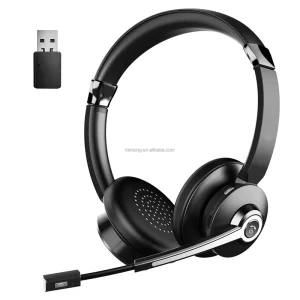 V5.0 Wireless Headset with Fast Charging and Long Talktime Connected with Two Devices Simultaneously