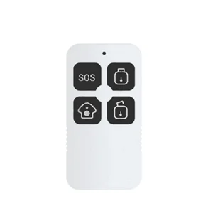 VENZ Wireless WiFi 2.4GHz Remote Control Home Security System Tuya SmartLife App Battery Powered White ABS Material 1-Year