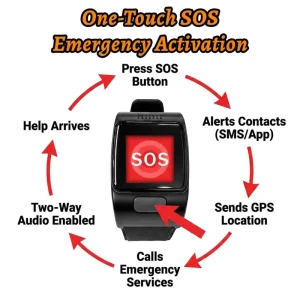 VL12S Elderly Smart Watch SOS Emergency Call GPS LBS Positioning Heart Rate Blood Pressure Monitor Fall Detection Smart Watch