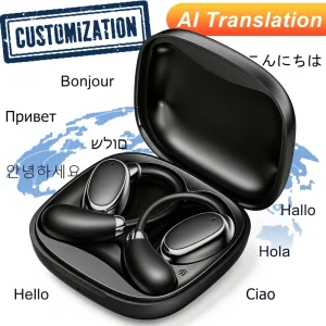 VTrans 18 OWS 3 in 1 AI Real time Translation Earphones Supports Photo Translation Travel and Business Translation Equipment