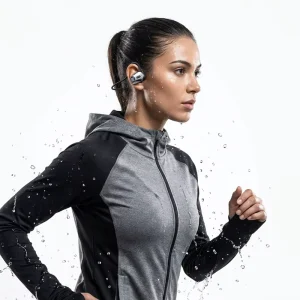 VV11 Headset Bone Clip Headphone Touch Control Earring Digital Display Wireless Earphone Running Neckband Earhook for Sports
