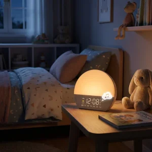 Versatile Multi Mode Sound Machine Wake up Light With Eco Friendly Design Rgb Atmosphere Night Light Table Alarm Clock Home