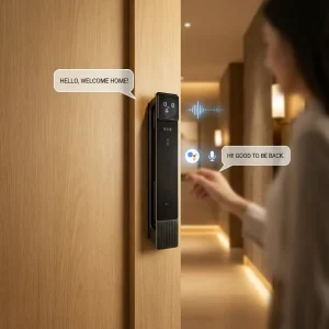 Vertexis Smart Locks for Aluminum Alloy Wood Aluminum Doors 3D Face Fingerprint Access Cloud Wi Fi Enabled for Home Security