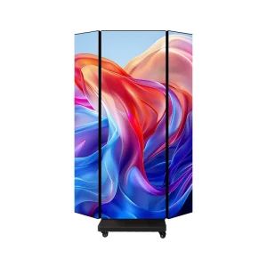 Vertical Tri-Fold Indoor Double-face LED Digital Poster USB Wifi 4G Compatible for Retail Store & Subway Advertising LED Display