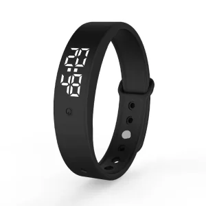 Vibrating Alarm Clock LED Display Automatic Temperature Monitor Smart Watch Sport Bracelet
