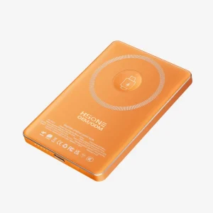 W002L Credit Card-Size Mini Magnetic Power Bank with 8000mAh Semi-Solid-State Battery, for Phones and Watches, Three-Color Status Indicator
