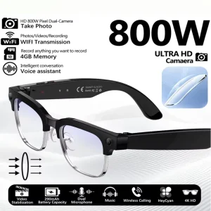 W630 AI Translation Smart Glasses Noise Reduction with 8MP Camera Outdoor Sports Smart Wearable Headset Men Ai Glasses