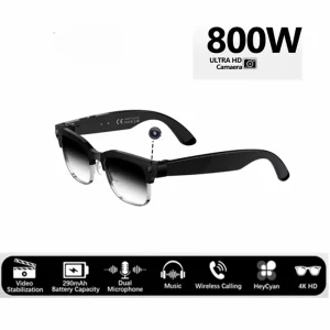W630 Smart AI Glasses 4K HD Camera with 290mAh Blue Light 800W Anti Shake Camera Glasses Dual mic Noise Cancellation Ai Glasses