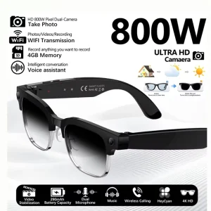 W630 Smart Glasses with 8MP Camera Call Video Record Photography WIFI Anti blue Light Business Real time Translation AI Glasses