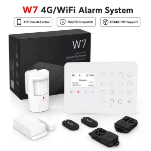 W7 4G WiFi GSM Smart Home Security Alarm System with APP Remote Control SIA CID ARC CMS Compatible OEM ODM