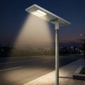 WERISE Solar LED Street Lamp IP65 Outdoor Lighting All in One MPPT Charge AI Control Solar LED Street Lights for Project Road
