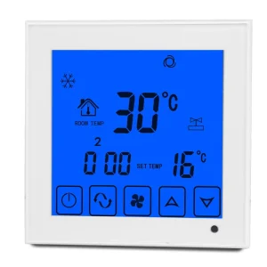 WIFI Digital Programmable Thermostat Manufacturer Touch Screen FCU Thermostat Tuya Smart Home System Fancoil Thermostat