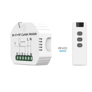 WIFI Smart Home Button-type Curtain Switch Relay Module Universal Indoor Remote Control PC Material APP Timing Voice
