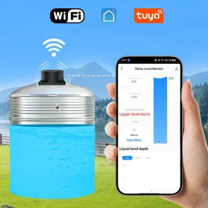 WIFI Smart Ultrasonic Liquid Level Monitor Sensor Villa Apartments Remote Monitor Water Tank Level Detector